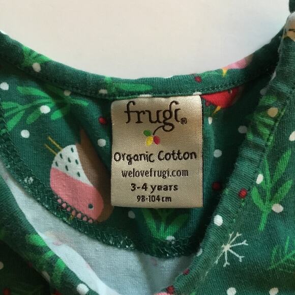 Frugi organic holidays birds party skater dress - Picture 4 of 6